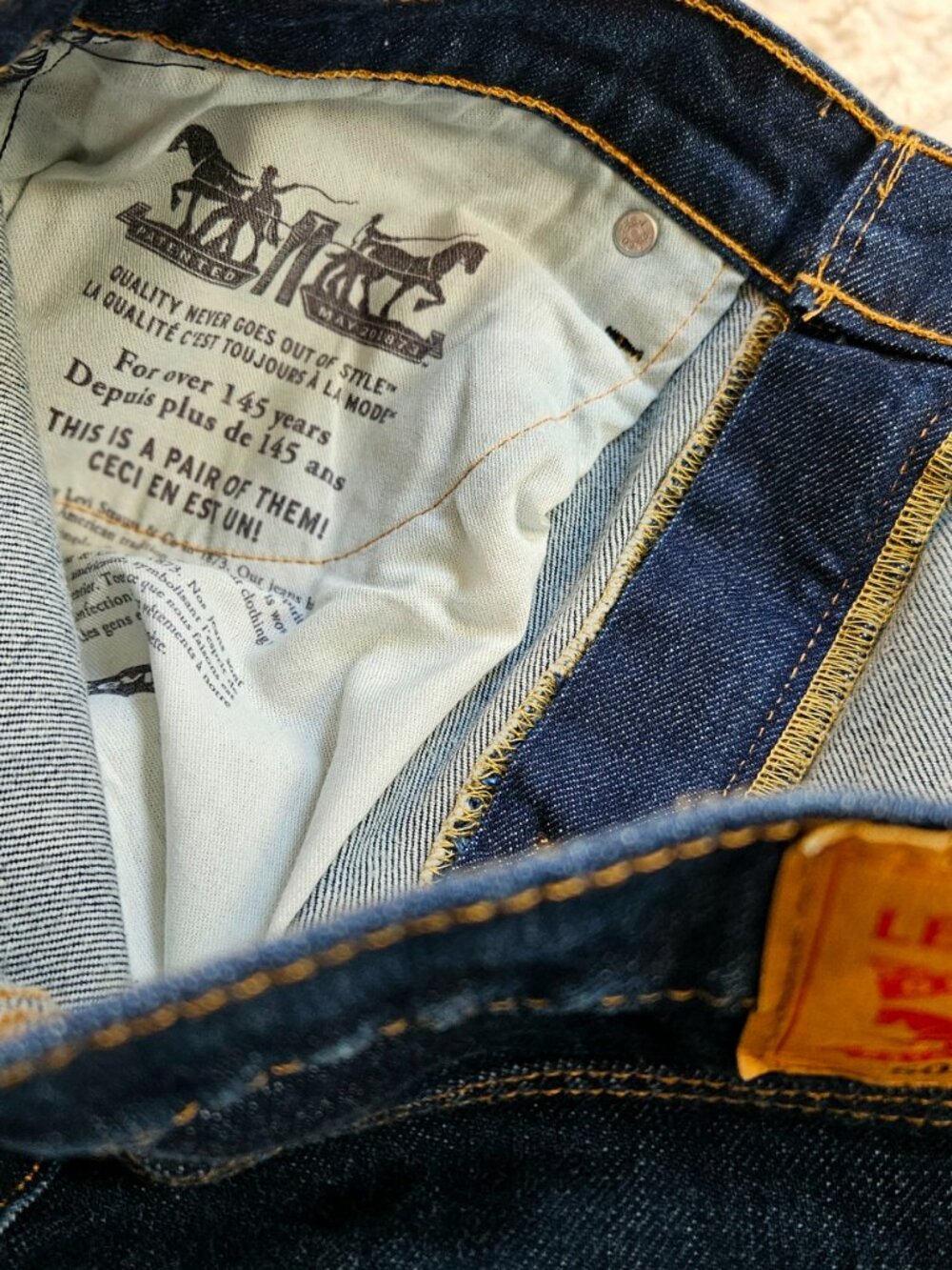 Levi’s 502 Regular Taper Jeans – Dark Blue Denim (W32 L32) - Excellent Condition - Picture 11 of 13